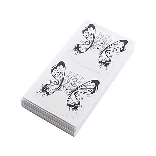 VNC 200 Pcs Nail Form Guide Stickers for Acrylic and UV Gel Extensions