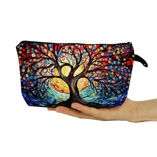 Magical Tree Print Cosmetic Bag Small Makeup Pouch Toiletry Organizer