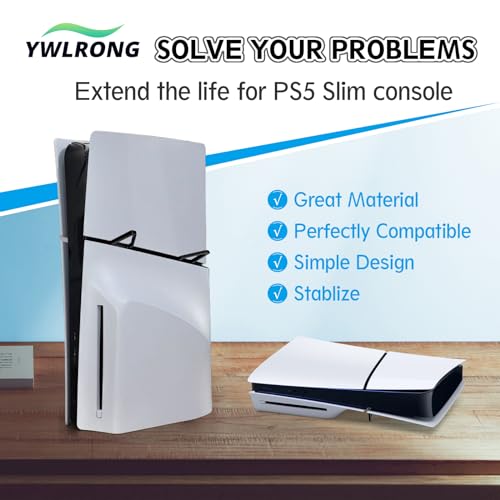 PS5 Slim Stand Console Bracket Holder - Transparent & Black