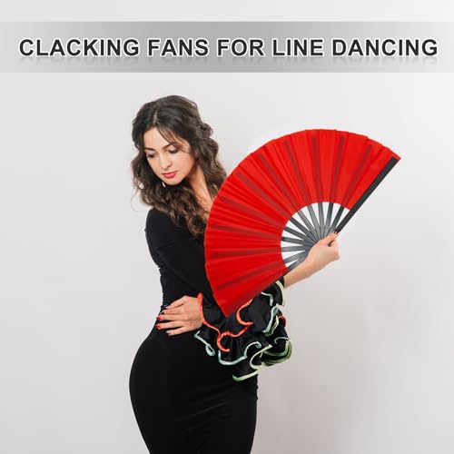 YZWZY Clack Fan for Line Dancing & Performances - Foldable Hand Fan