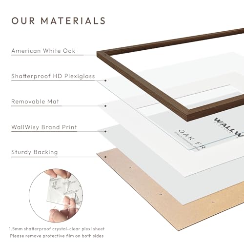 5x7 Solid Oak Picture Frame with Mat | Versatile Wall & Tabletop Display