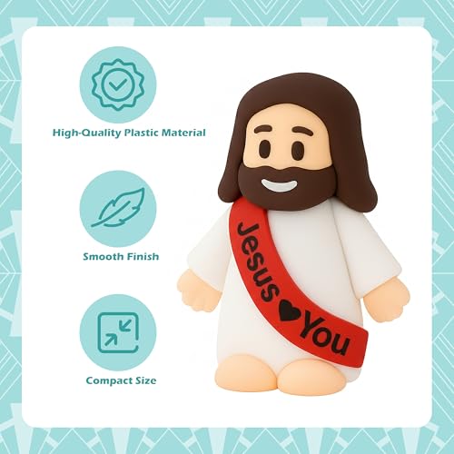 Mini Jesus Figurines - 5 Pcs Prayer & Religious Decor Statues