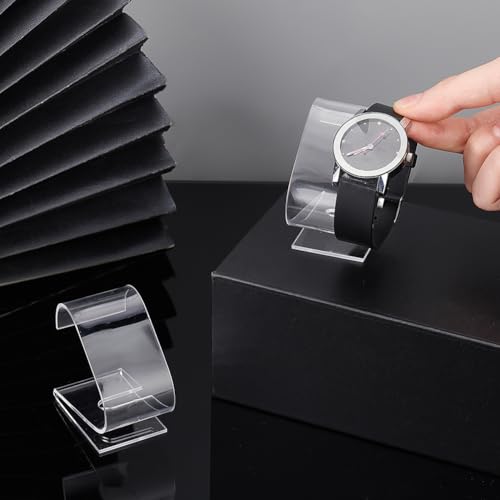 2pcs Clear Acrylic Watch Display Stand for Women - Watch Holder & Organizer