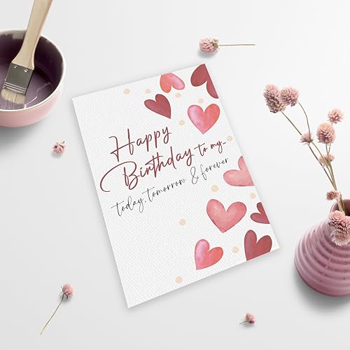 My Forever Happy Birthday Card - Romantic Gift for Husband, Wife, Partner
