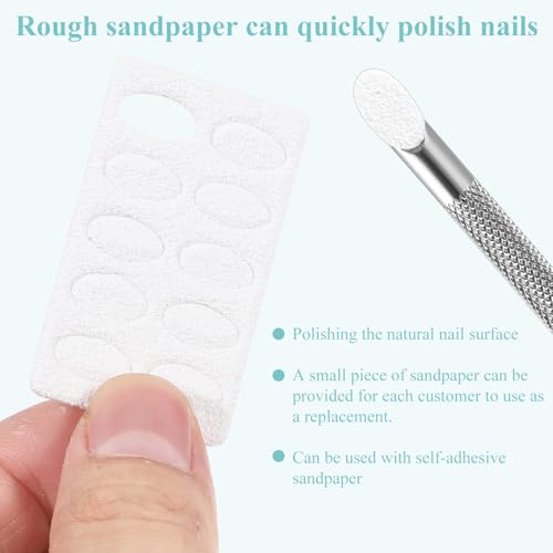 Russian Manicure Cuticle Pusher and Loop Tool Set with Sanding Pads