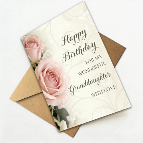 Thoughtful Granddaughter Birthday Card with Kraft Envelope