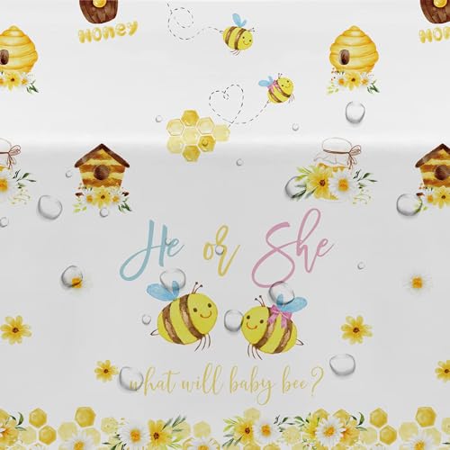 Bumble Bee Gender Reveal Tablecloths - 3 Pack, 86x55in