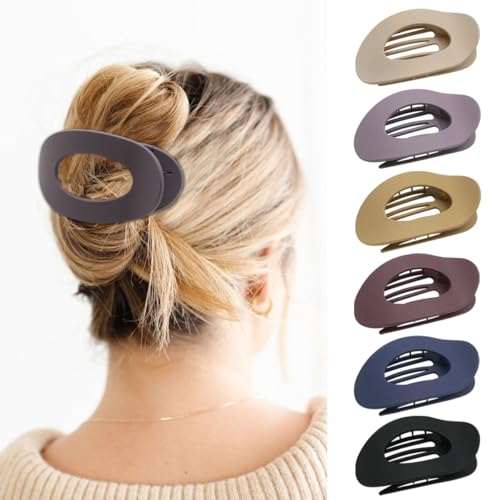 B.PHNE Flat Hair Claw Clips - Matte Non-Slip Duckbill Styling Clips