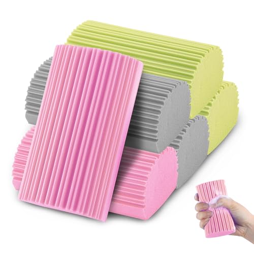Motroce 6 PCS Damp Duster Sponge, Reusable Groove Cleaning Tool