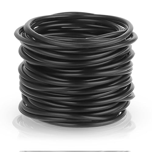 Black Silicone Jelly Bracelets 40 Pack Retro 80s Stretchy Wristbands & Hair Ties
