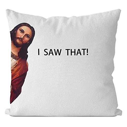 I Saw That Funny Pillow Cover 18x18 - Flannel Decorative Case