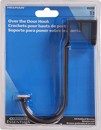 Hardware Essentials Over-the-Door Hook, Oil Rubbed Bronze, 1-Pack
