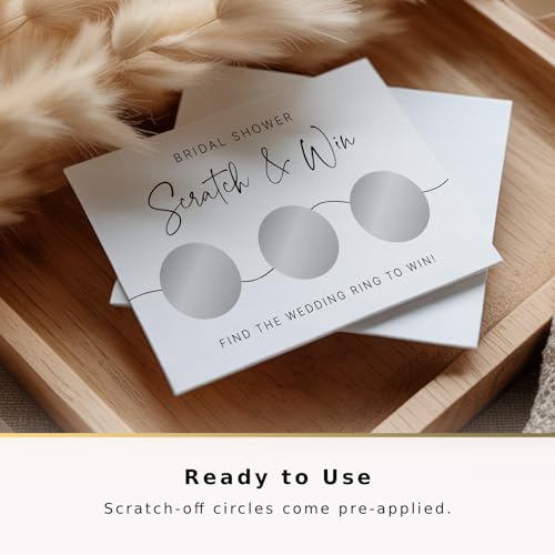 Bridal Shower Scratch-Off Game - Find the Wedding Ring for 25 Guests