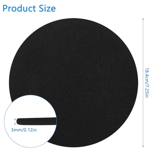 7.25-Inch Activated Charcoal Compost Filters, Round Replacement Bin Refills (3 Pack)