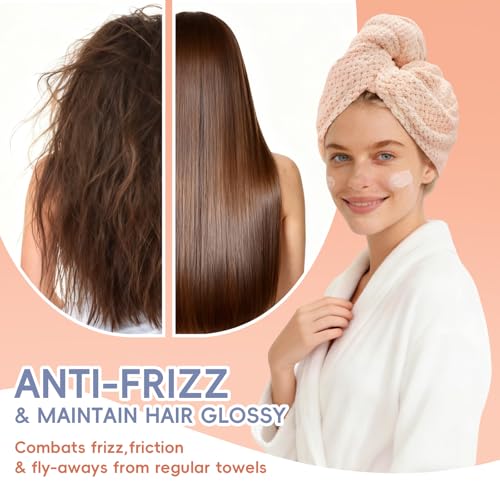 Large Microfiber Hair Towel for Women - Quick Drying & Absorbent