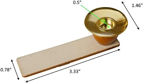 BRUBAKER Candle Holders Replacement Kit - 6 Natural Pyramid Holders for 18-Inch Candles