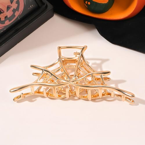 HAIMITI Gothic Spider Web Hair Claw Clip Y2K Halloween Hair Accessory