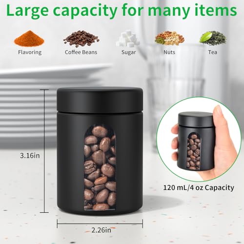 Urekt Glass Storage Jars 2 Pack - 4 oz Premium Food Grade Containers