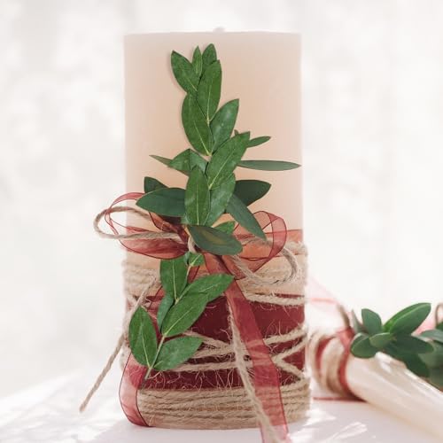 50 Pcs 6 Inch Dried Eucalyptus Leaves - Green Natural Decor