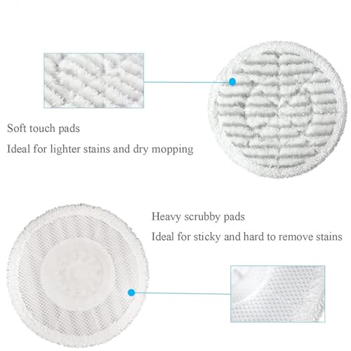 2 Pack 7.28in Replacement Steam Mop Pads for Shark S7001 Series