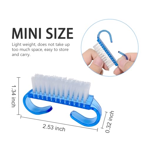 HANWER 16 Pack Handle Grip Nail Brushes Travel Size Fingernail Scrubbers