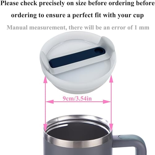 40 OZ Tumbler Lids for Stanley Cup, 2 Pack Replacement Lids Fit for Stanley Adventure Quencher,Replacement Spill Proof Splash Resistant Tumbler Lids, Reusable Tumbler Cover for Stanley (Black Brown)