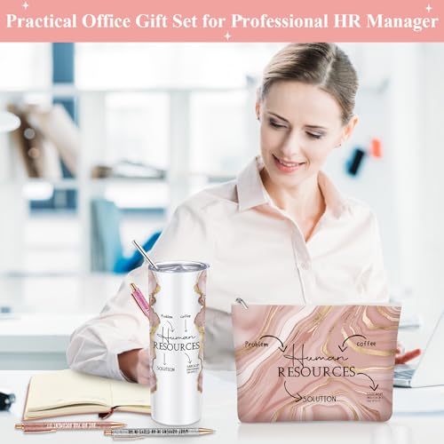 Pink Human Resources Appreciation Gift Set for Women - 6 Piece Office Gift Basket