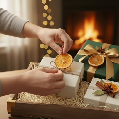 30pcs Natural Dried Orange Slices with Twine Strings for Crafts