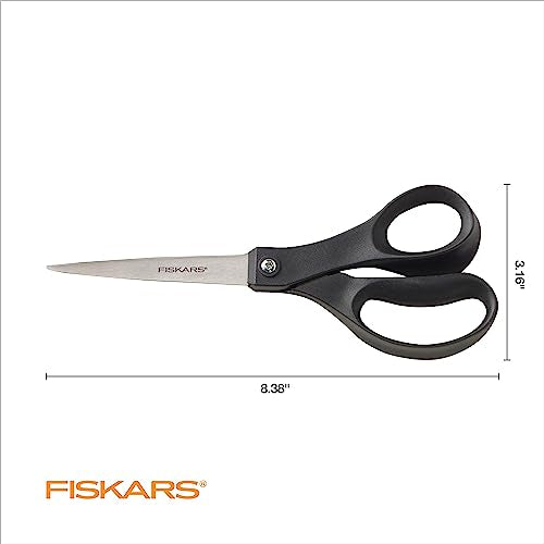 Fiskars 8" Everyday Recycled Stainless Steel Scissors - Gray