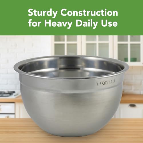 Tovolo Stainless Steel Mixing Bowl, 1.5 Quart - Set of 8