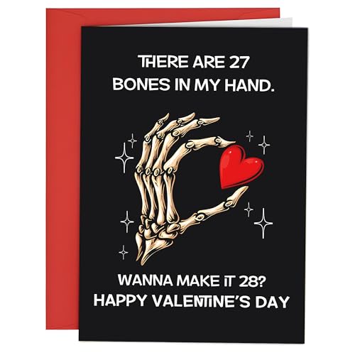Funny Skeleton Hand Valentine’s Day Card for Couples