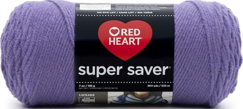 Red Heart Super Saver Yarn in Lavender - 364 Yards of Acrylic