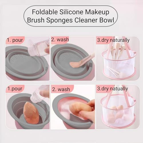 Silicone Makeup Brush Cleaner Mat Foldable Portable Washing Tool