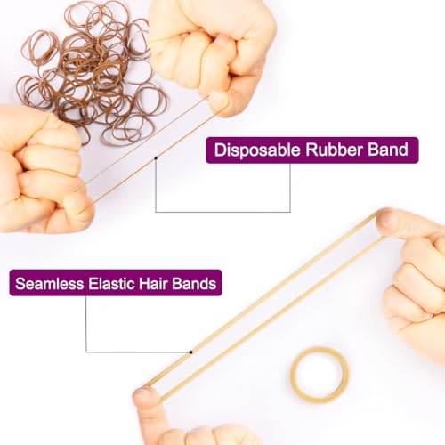 Blonde Ballet Bun Hair Nets Kit with Pins and Bands - 85Pcs