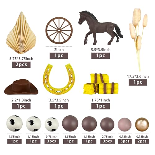 Cowboy Cake Topper Set for Western Horse Birthday Cake Decorations