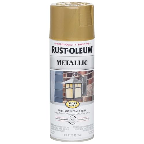 Rust-Oleum Stops Rust Metallic Spray Paint, Gold Rush, 11 Ounce