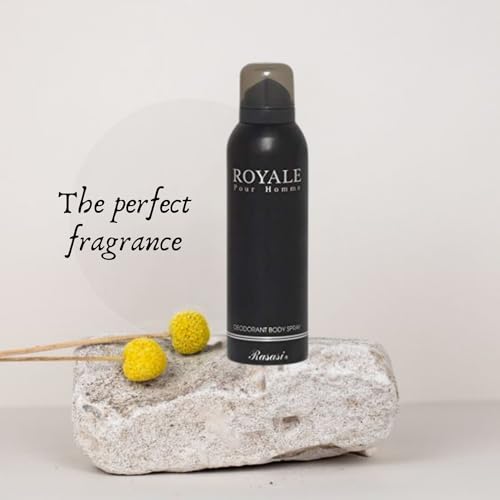 Rasasi Royale for Men Deodorant 200ml - Aromatic Musk Body Spray