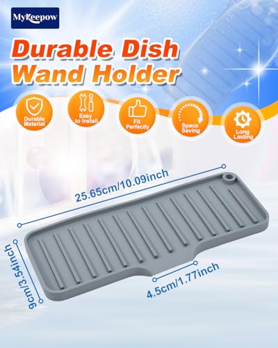 MyKEEPOW Gray Silicone Dish Wand Holder for Scotch-Brite