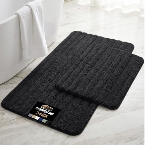 GORILLA GRIP Memory Foam Bath Mats - Soft, Absorbent & Machine Washable