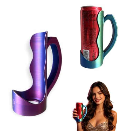 3D Printed Slim Can Holder for 12 Oz Beverages with Handle