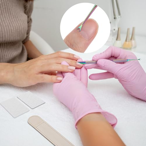 Dual-Ended Cuticle Pusher & Scraper Tool with Leather Case and Files