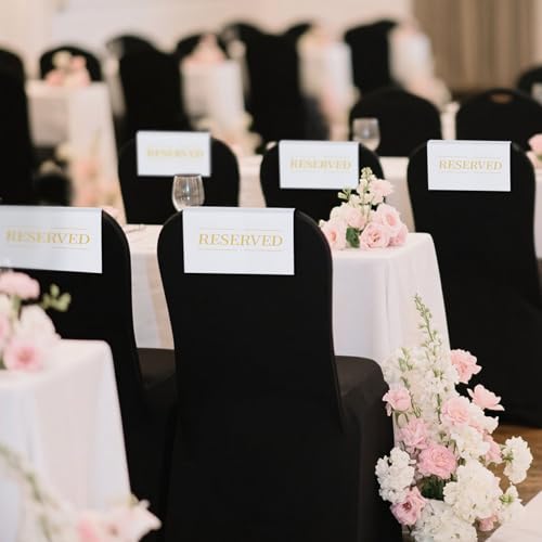 Reserved Seating Signs - 6 Pcs Black and White Wedding & Event Signs
