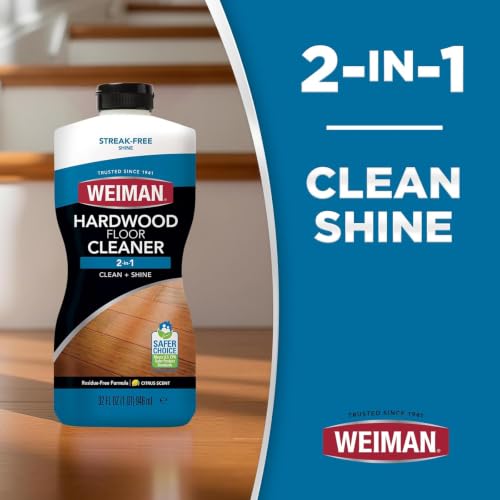 Weiman Hardwood Floor Cleaner 32 oz - Streak-Free Finish, Safe for Finished & Laminate Floors (Pack of 1)