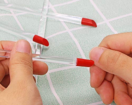 Nail Cuticle Pusher 4 Pack with Soft Red Rubber Tip & Plastic Handle