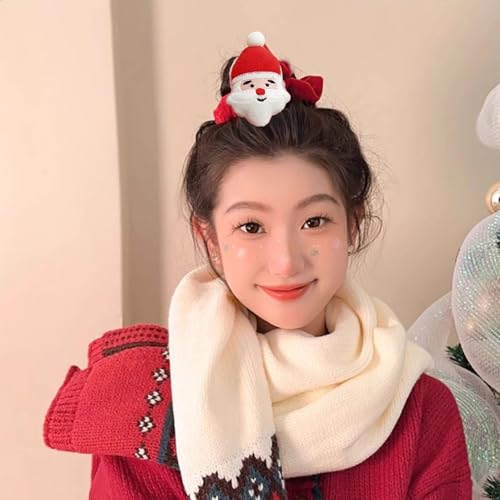 Christmas Velvet Hair Scrunchies 3-Piece Set Festive Ponytail Holders