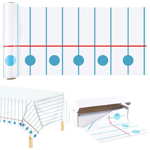 Notebook Back to School Tablecloth Roll - 100ft x 54in Disposable Cover