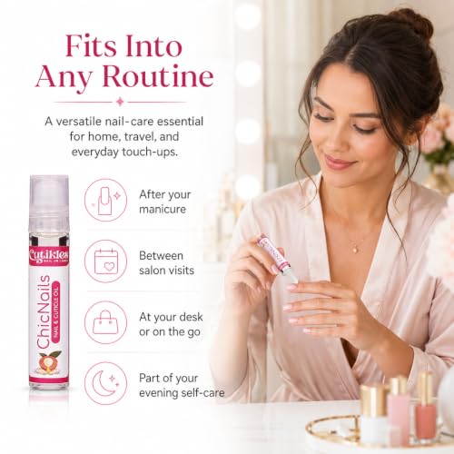 Cutikles Cuticle Oil Roll-On with Vitamin E – 0.33 Fl Oz