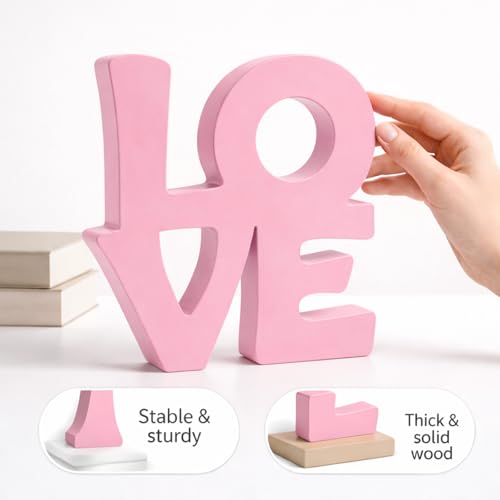 Love Blocks Wooden Table Decor - Romantic Valentine's Day Sign