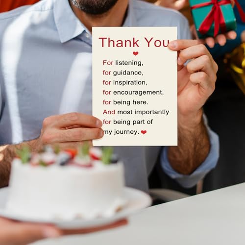 FANCYLUCKY Thank You Card Thanks Card432 for Women Men with Red Envelope