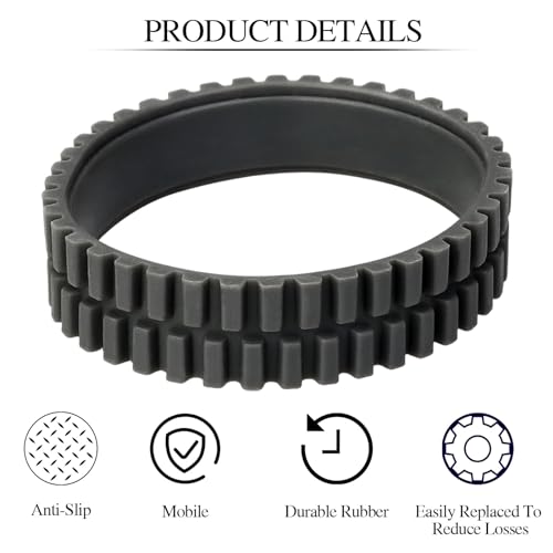 2PCS Anti-Slip Rubber Tire Skins for Eufy RoboVac 11S 15T 30 30C 15C